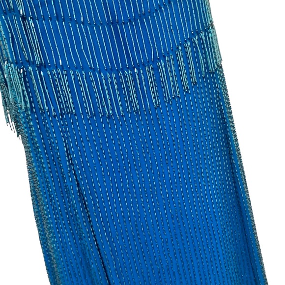 Vintage NWT Alyce Designs Blue Beaded Dress - Picture 6 of 16